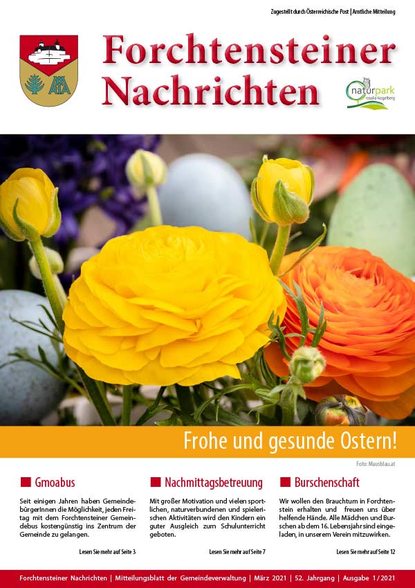 Gemeindezeitung, Frühjahr 2021 (Cover)