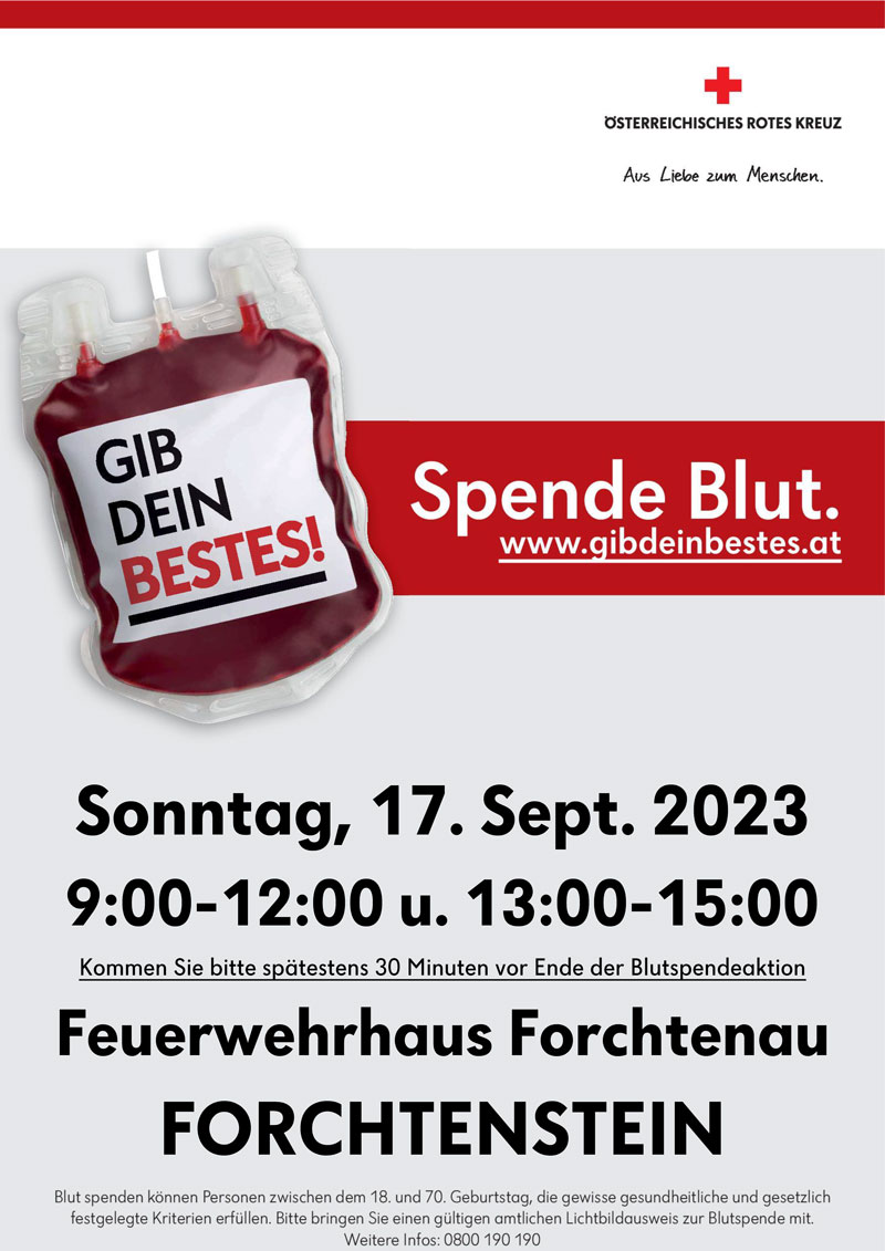 Blut Spenden in Forchtenstein