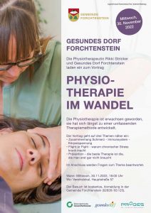 Vortrag: Physiotherapie-Gesundes-Dorf-Forchtenstein