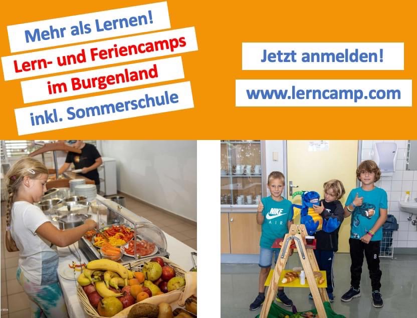 Fit4Future - Lern- und Feriencamps inkl. Sommerschule 2023 im Burgenland