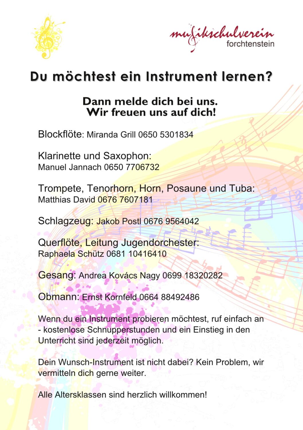 Flyer Musikschulverein