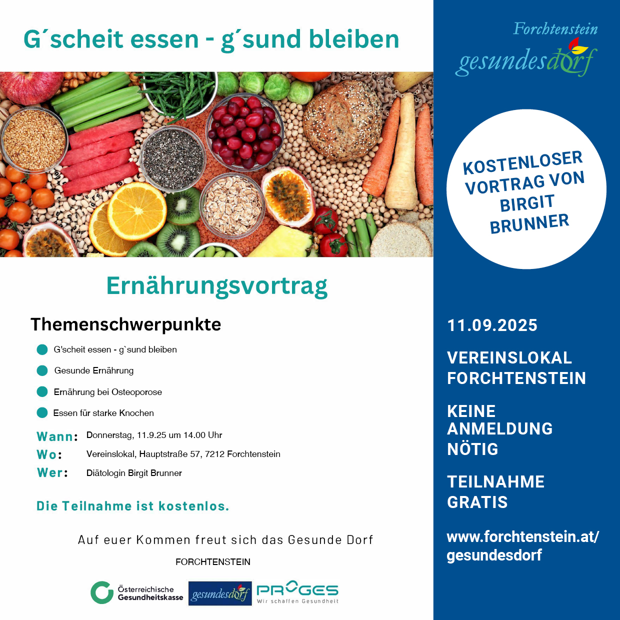 Ernährungsvortrag Birgit Brunner Osteoporose Ernährungsvortrag Birgit Brunner Osteoporose