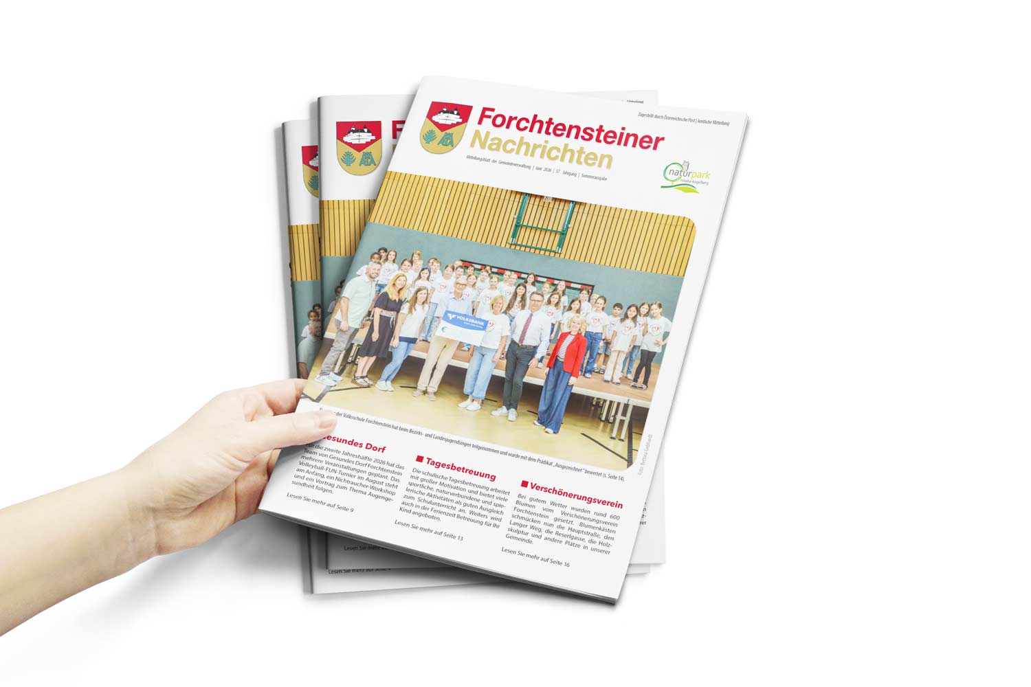 Das Cover der Gemeindezeitung Forchtensteiner Frühjahr-Sommer 2026