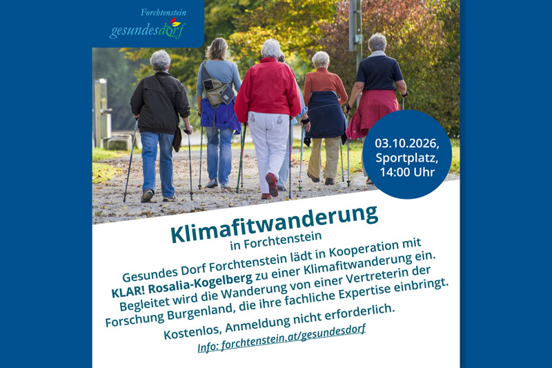 03.10.2026: Klimafitwanderung in Forchtenstein